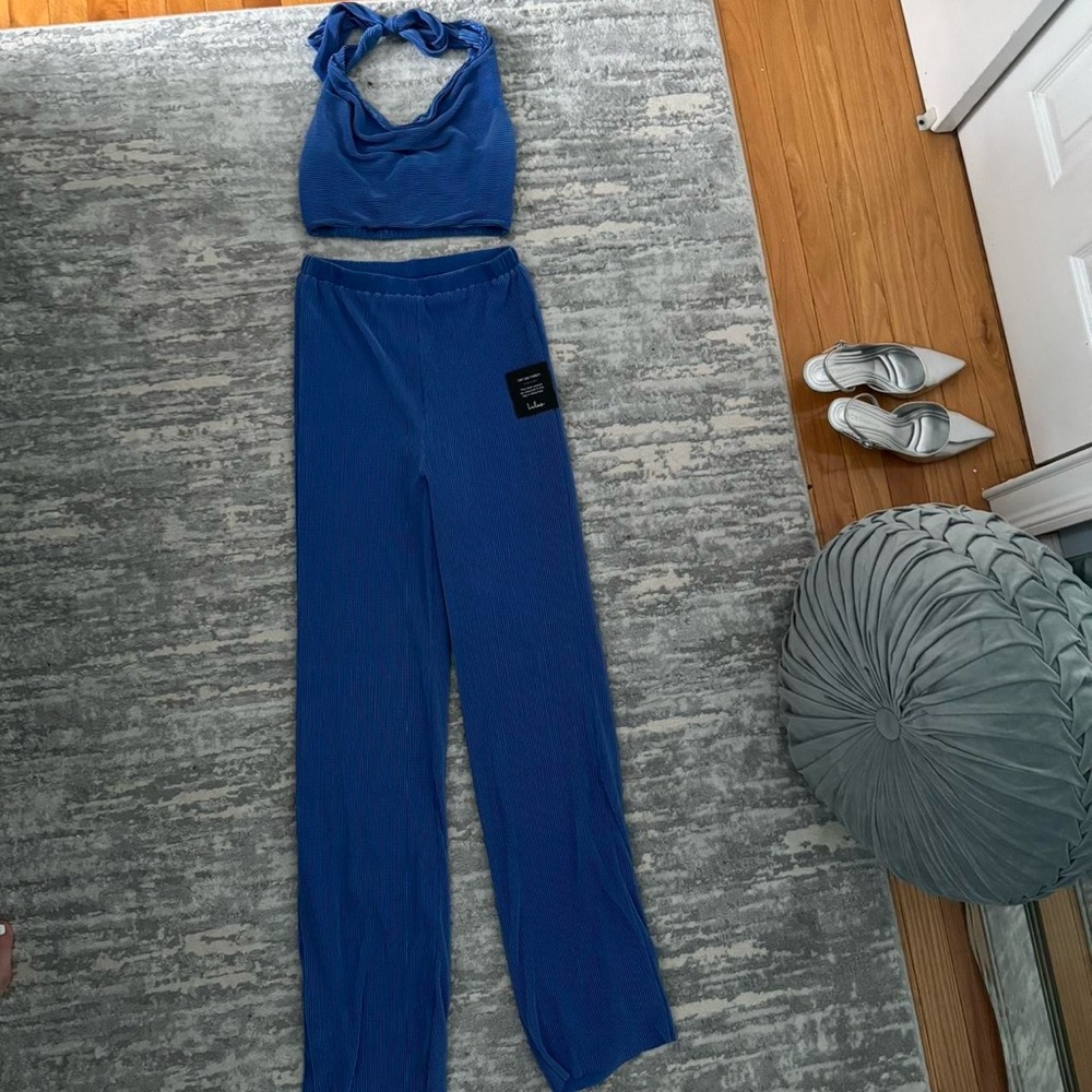 Lulu Blue Ribbed Set